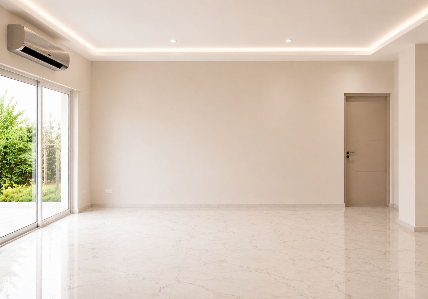 Before — a bare, unfurnished flat